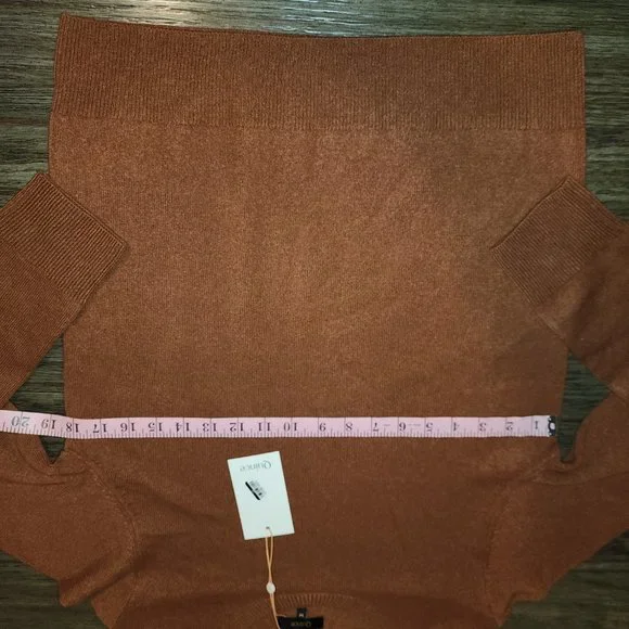 Quince Mongolian Cashmere Crewneck Sweater NWT Burnt Orange Med - Picture 3 of 8